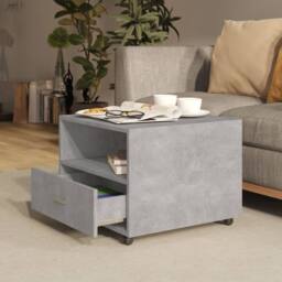 Berkfield Home Coffee Table Concrete Grey 55x55x40 cm Engineered Wood - Size: 55 x 55 x 40 cm - thumbnail 3