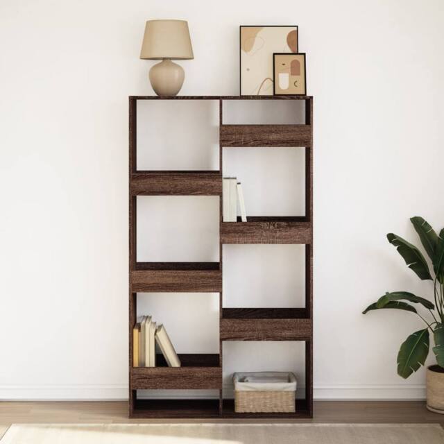 Berkfield Home Classic Bookcase Brown Oak 100x33x175 cm Engineered Wood - Size: 100 x 33 x 175 cm - image 1
