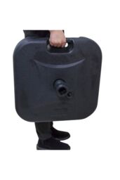 Living and Home Windproof Portable Parasol Base - 20KG 38mm Heavy Duty Fillable Weight for Cantilever/Banana Umbrellas in Black - thumbnail 9