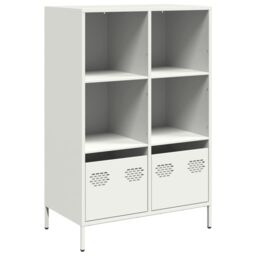 Berkfield Home Highboard¬†White 68x39x103.5 cm Steel in White - thumbnail 2