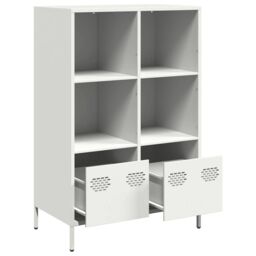 Berkfield Home Highboard¬†White 68x39x103.5 cm Steel in White - thumbnail 4