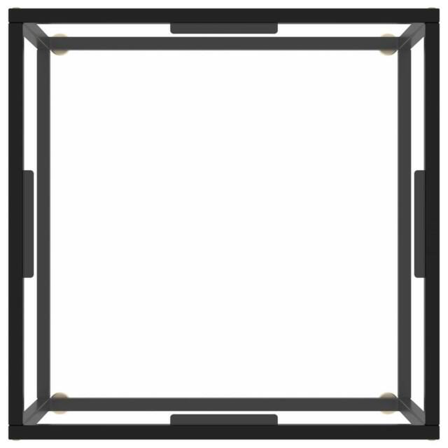 Berkfield Home Modern Coffee Table Black with Tempered Glass 60x60x35 cm - Size: 60 x 60 x 35 cm - image 1