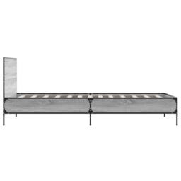 Berkfield Home Durable Bed Frame without Mattress Grey Sonoma 75x190 cm Small Single - thumbnail 5