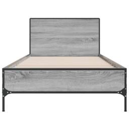 Berkfield Home Durable Bed Frame without Mattress Grey Sonoma 75x190 cm Small Single - thumbnail 4