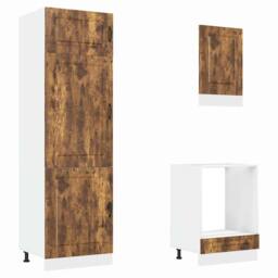 Berkfield Home Elegant 7 Piece Kitchen Cabinet Set Kalmar Smoked Oak Engineered Wood in Brown - thumbnail 5