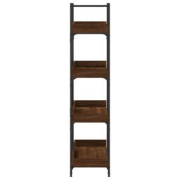 Berkfield Home Bookcase 4-Tier Brown Oak 100x33x145.5 cm Engineered Wood - thumbnail 5