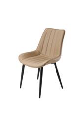 Living and Home Set of 2 Upholstered Dining Chairs in Light Brown - thumbnail 5