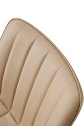 Living and Home Set of 2 Upholstered Dining Chairs in Light Brown - thumbnail 9