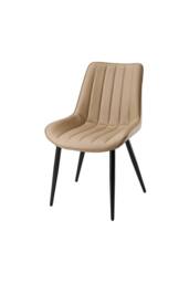 Living and Home Set of 2 Upholstered Dining Chairs in Light Brown - thumbnail 6