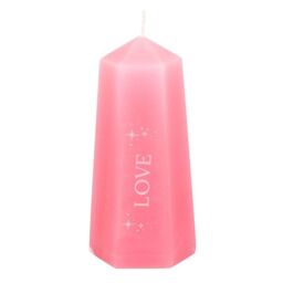 KDMD Love Crystal Candle with Rough Rose Quartz in Pink - thumbnail 3