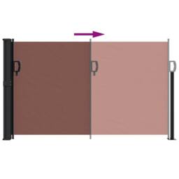 Berkfield Home Retractable Side Awning Brown 120x600 cm - thumbnail 5
