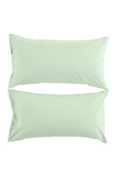 CHRISTY Pure Cotton Percale King Pillowcase Pair in Green - thumbnail 1