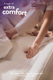 Slumberdown 4 Inch Extra Deep Mattress Topper Plush Soft Comfort & Support Layer in White - Size: Double Fitted - thumbnail 3