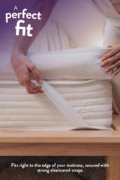 Slumberdown 4 Inch Extra Deep Mattress Topper Plush Soft Comfort & Support Layer in White - Size: Double Fitted - thumbnail 4