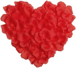 Shatchi 100pcs Red Silk Rose Petals Wedding Mothers Day Wedding Confetti Anniversary Table Decorations - thumbnail 2