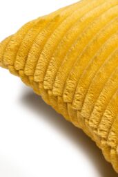 BHS Luxury Ribbon Velvet Cushion in Yellow - Size: 45 cm x 45 cm - thumbnail 4