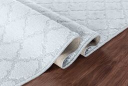 Desire Rugs Ivy Anti-Slip Trellis Design Doormat - Machine Washable for Easy Care in Silver - Size: 60 cm x 110 cm - thumbnail 3