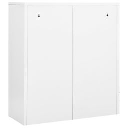 Berkfield Home Office Cabinet White 90x40x102 cm Steel - Size: 90 x 40 x 102 cm - thumbnail 5