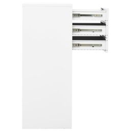 Berkfield Home Office Cabinet White 90x40x102 cm Steel - Size: 90 x 40 x 102 cm - thumbnail 4