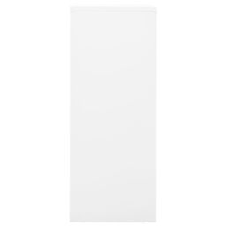 Berkfield Home Office Cabinet White 90x40x102 cm Steel - Size: 90 x 40 x 102 cm - thumbnail 3