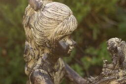 Marco Paul Sitting with Fairy Resin Statue in Brown - thumbnail 2