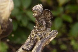 Marco Paul Sitting with Fairy Resin Statue in Brown - thumbnail 5