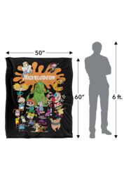 Nickelodeon Brand Nick Splat Group Silky Touch Super Soft Throw Blanket 152 X 127 cm in White - thumbnail 5