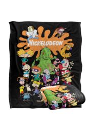 Nickelodeon Brand Nick Splat Group Silky Touch Super Soft Throw Blanket 152 X 127 cm in White - thumbnail 2