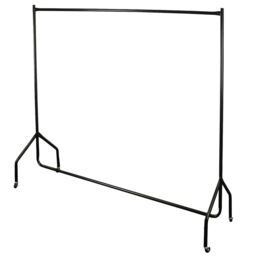 House of Home Heavy Duty Clothes Rail 4ft Long x 5ft Tall Black Quality Metal Stand Rack - thumbnail 5