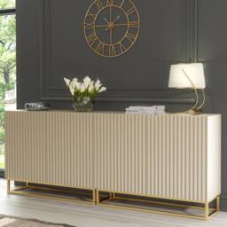 Mex Furniture LTD Sideboard Ripple Duo 200cm - Cashmere Warm Beige Taupe Finish