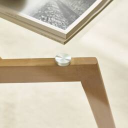 Cheshire Glenfinnan 80cm Round Glass Coffee Table - Clear Glass & Natural Oak - thumbnail 5