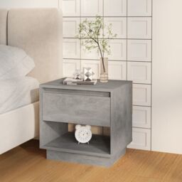 Berkfield Home Bedside Cabinets 2 pcs Concrete Grey 45x34x44 cm Engineered Wood - Size: 45 x 34 x 44 cm - thumbnail 3