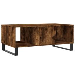 Berkfield Home Modern Coffee Table Smoked Oak 90x50x36.5 cm Engineered Wood in Brown - thumbnail 8