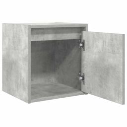 Berkfield Home Wall-Mounted Bedside Cabinets 2 pcs Concrete Grey 38x34x40 cm - Size: 38 x 34 x 40 cm - thumbnail 6