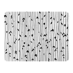 Benjamin Tate Design Sketchy Leaves Scattered Blanket in Natural - Size: 120 cm x 150 cm - thumbnail 1