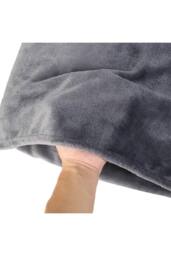 KDMD 150x200cm Polyester Fleece Warm Throw Blanket for Sofa Bed in Grey - Size: 150x200 cm - thumbnail 6