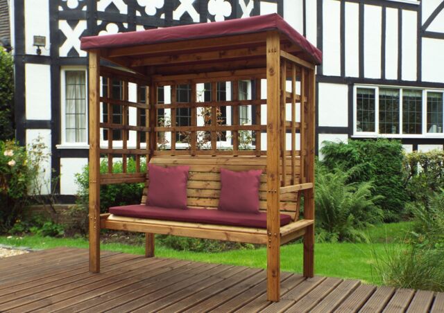 Charles Taylor Trading Bramham Three Seater Arbour Burgundy in Brown - image 1