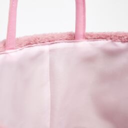 OHS 2 x Teddy Fleece Storage Hamper Handles Home Laundry Basket in Light Pink - thumbnail 4