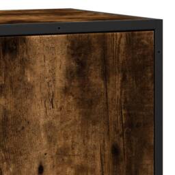 Berkfield Home Sideboard Smoked Oak 35.5x35x76 cm Engineered Wood & Metal in Brown - thumbnail 9