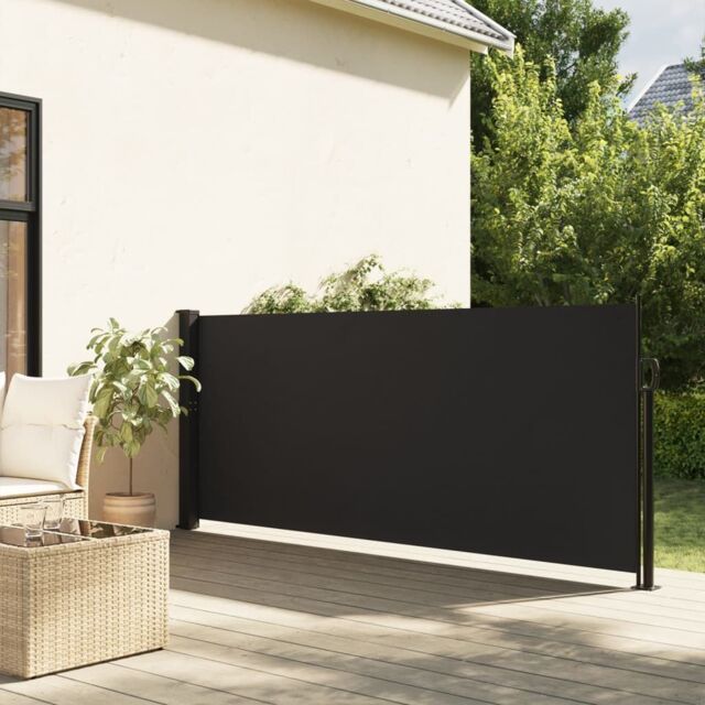 Berkfield Home Retractable Side Awning Black 117x300 cm - image 1