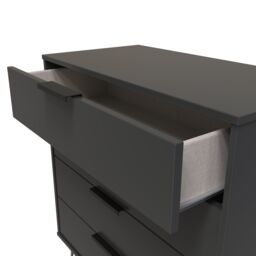 Ready Assembled 2 U Fuji 4 Drawer Chest (Ready Assembled) in Dark Grey - thumbnail 5