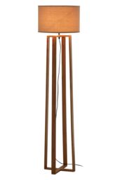 Orsina Lea Wooden Floor Lamp in Brown - thumbnail 2