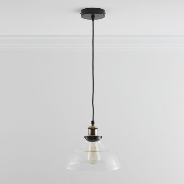 K LIVING Jack One Light Hanging Clear Glass Ceiling Pendant with Filament Bulb - image 1
