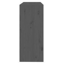 Berkfield Home Book Cabinet/Room Divider Grey 80x30x71.5 cm Solid Wood Pine - thumbnail 6