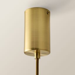ValueLights Reine Glass Flower Shade Brushed Gold Thread Ceiling Pendant Light in Pale Pink - thumbnail 5