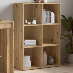 Berkfield Home Classic Book Cabinet/Sideboard Artisan Oak 66x30x98 cm Engineered Wood in Brown - Size: 66 x 30 x 98 cm - thumbnail 1