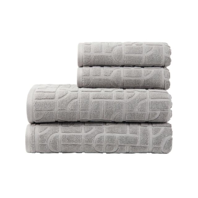 Vinga Verso Cotton Towel Set (Pack of 4) in Grey - image 1