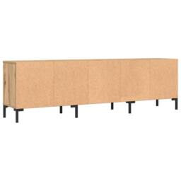 Berkfield Home TV Cabinet Artisan Oak 150x30x44.5 cm Engineered Wood in Brown - thumbnail 7