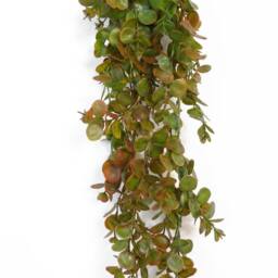 Leaf Pack of 6 x 75cm Artificial Round Foliage Plant Autumn Green Bronze - Size: 6 x 75 cm - thumbnail 4