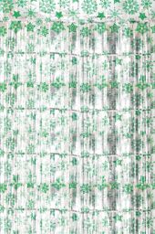 Netagon Shimmer Tinsel Curtain Christmas Snow Design 2M x 1M Green - thumbnail 7